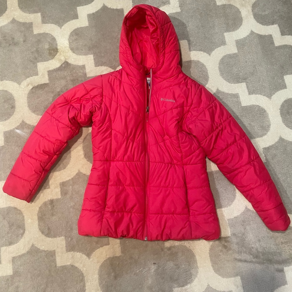 💕Girls pink Columbia puffer jacket